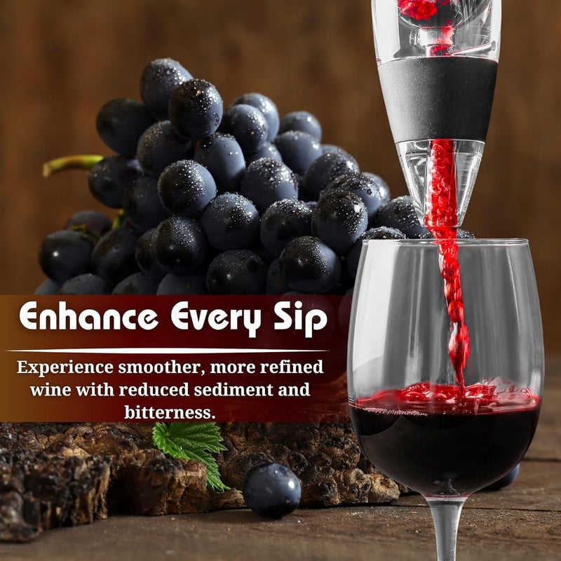 Winkpup Wine Purifier with 5 Selective Sulfite Filters: Remove Sulfites and Histamines, Restore Taste, Aerate purified wine - Home gatherings business dinners holiday celebrations Exquisite Gifts - Image 4